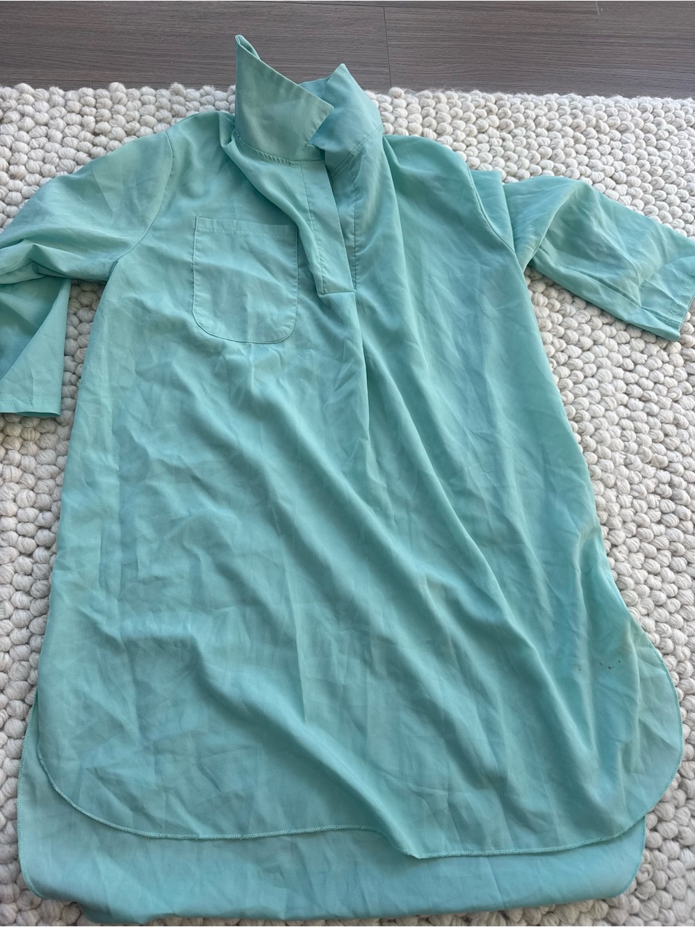 SHEIN Aqua Green Button-Up Swim Coverup - Picture 4 of 4